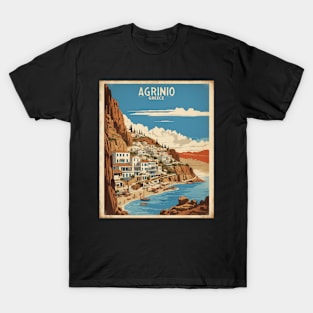 Agrinio Greece Tourism Vintage Travel Poster T-Shirt